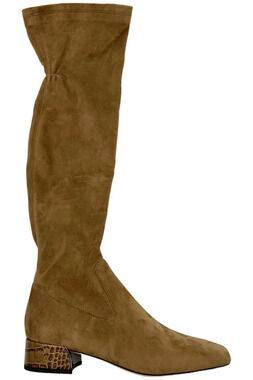 Donald Pliner Women's Dolores Knee High Boots Stretch Suede Saddle - Medium